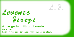 levente hirczi business card